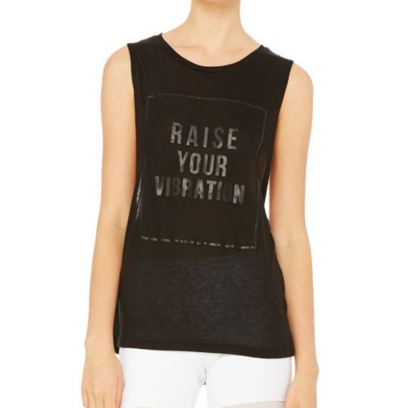 ALO Yoga Tops - Alo Yoga Black Raise Your Vibration Tank Top S